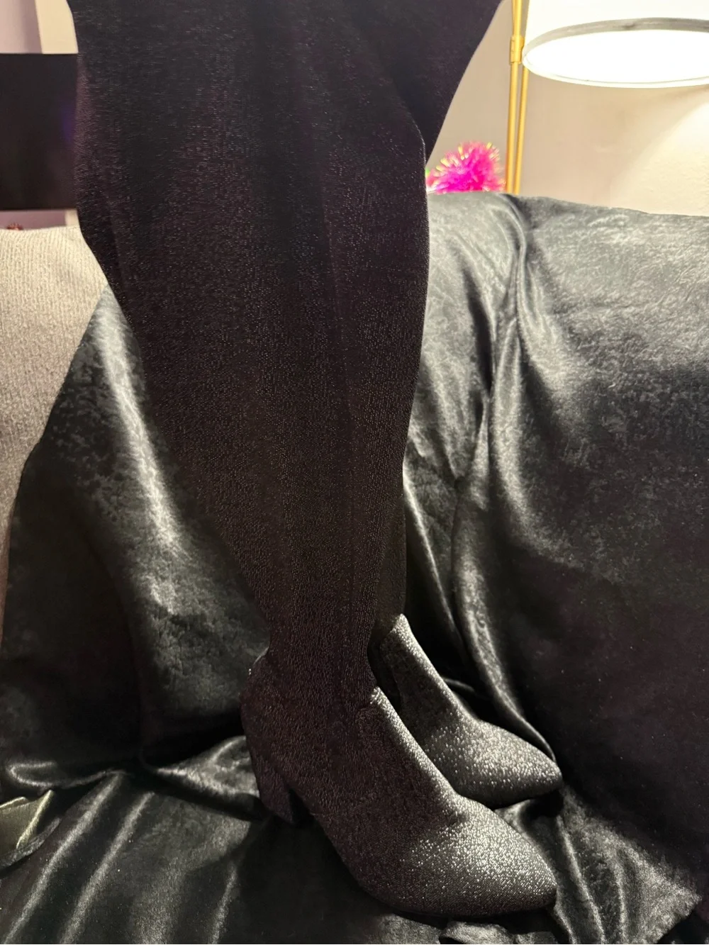torrid Black Sparkle Over-the-Knee Stretch Boots 10.5 wide